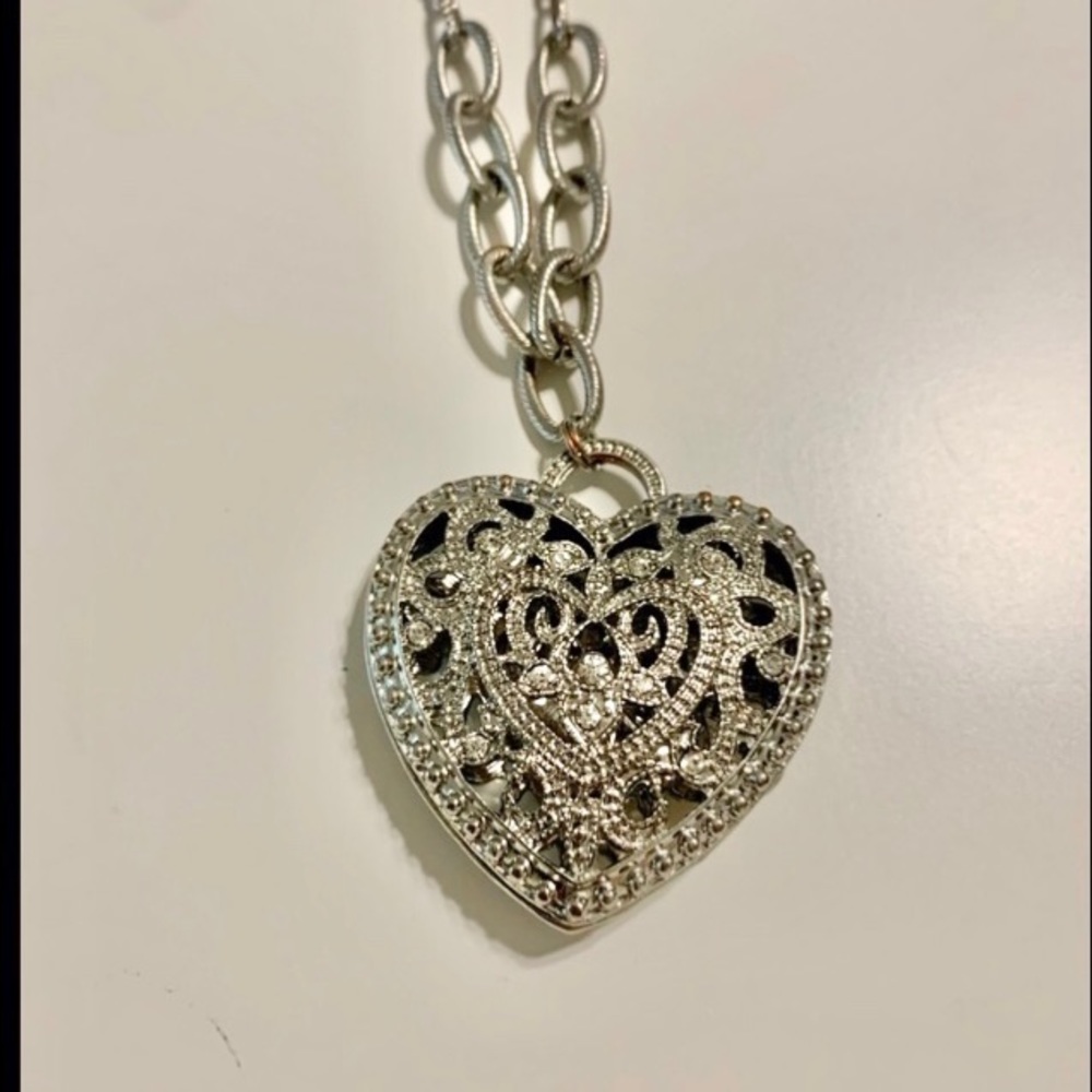 🌟Heart pendant pewter necklace